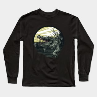 Crocodile Design Long Sleeve T-Shirt